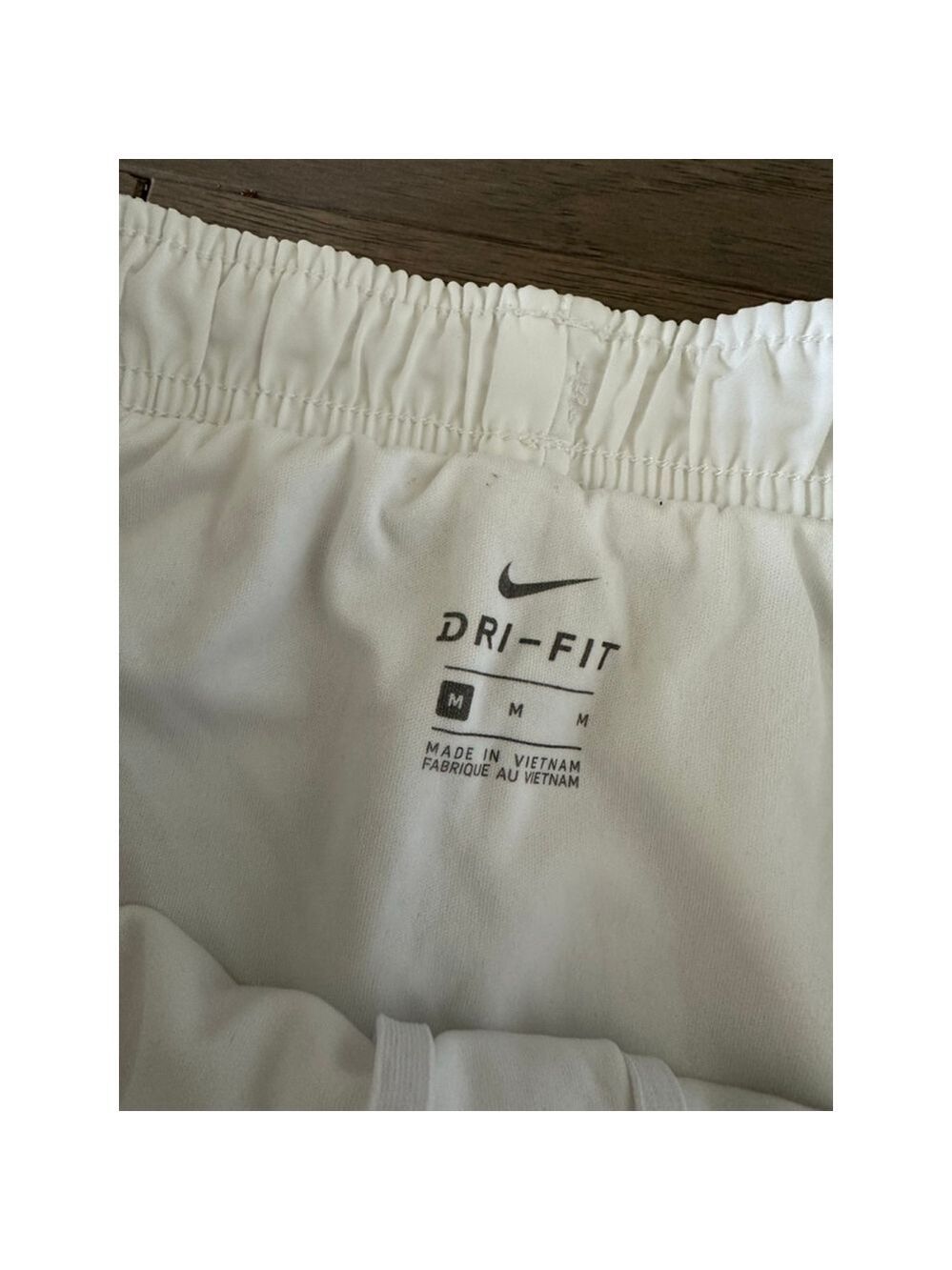 Nike Dri-Fit Athletic Shorts White Gray Medium - Picture 4 of 7